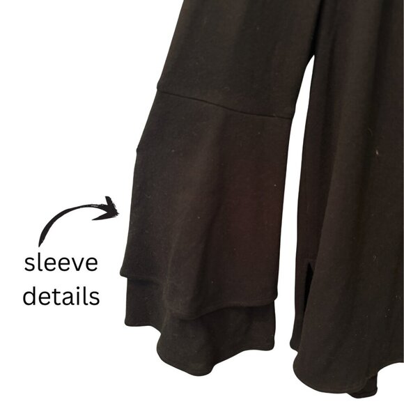 Crosby by Mollie Burch, Black, VNeck, Bell Sleeve Sweater, L - Picture 5 of 5